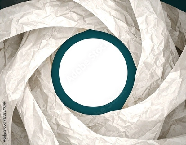 Obraz Wrinkled paper circle background