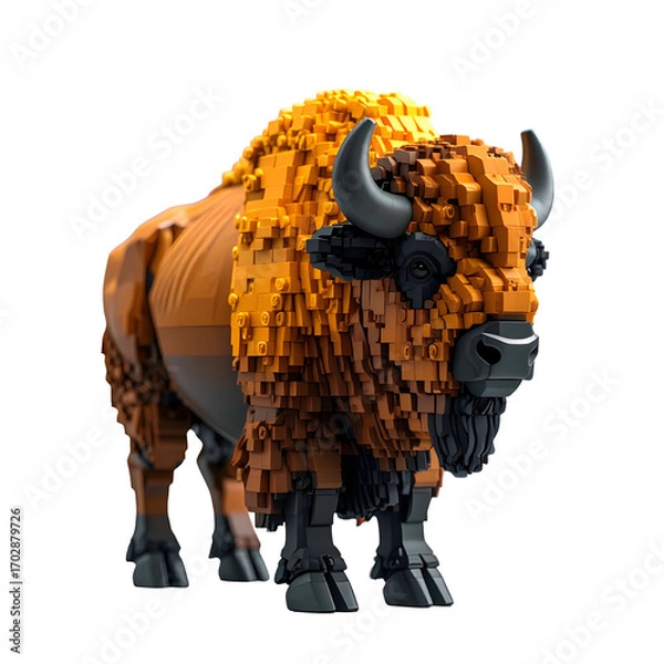 Obraz Pixelated bison