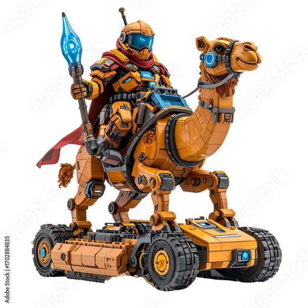 Obraz Robot camel rider figure