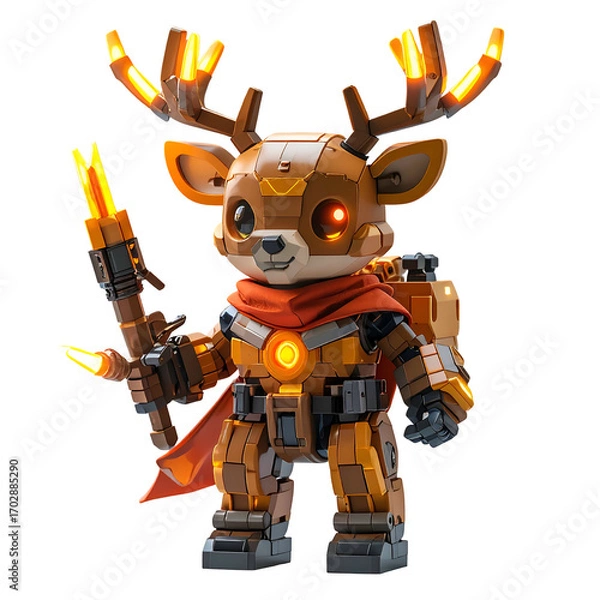 Obraz Robot deer figure with weapon