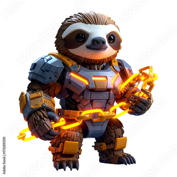 Obraz Sloth in armored suit