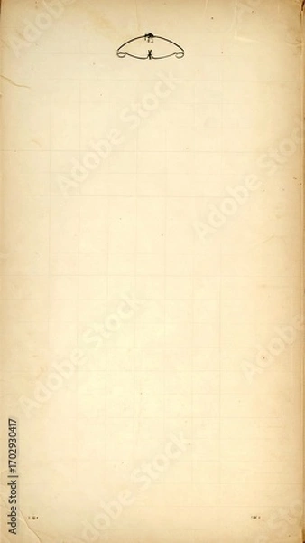 Obraz Grid Paper Texture with Ornamental Design for Technical Drawings and Creative Backgrounds