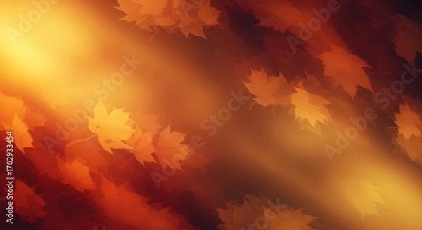 Fototapeta Abstract Autumn Background with Vibrant Colors and Bokeh Effect