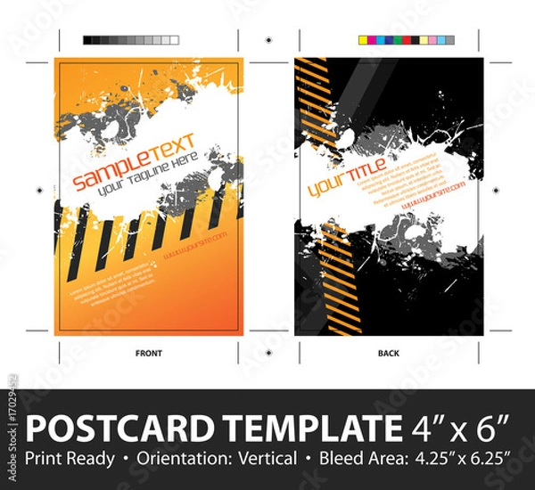 Obraz Grungy Postcard Template