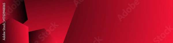 Fototapeta Abstract Red Gradient Geometric Background with Modern Shapes, Bold Vector Design for Banner, Web, and Presentation