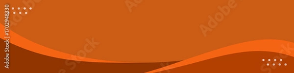 Fototapeta Abstract Orange Background with Wavy Shapes and Dotted Elements, Modern Minimal Vector Design for Web, Banner, and Presentation