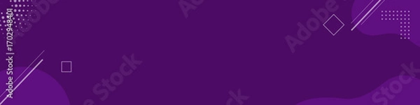 Fototapeta Minimal Abstract Purple Background with Geometric Shapes, Modern Digital Design for Banner, Web, and Presentation