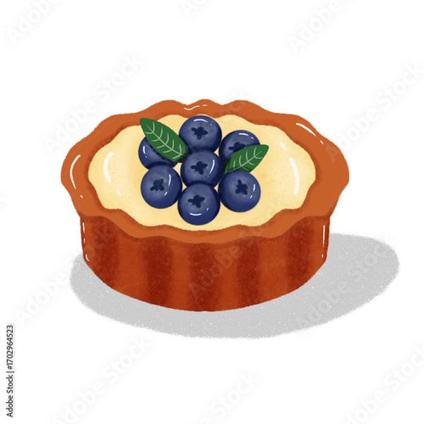 Obraz cake with blueberries