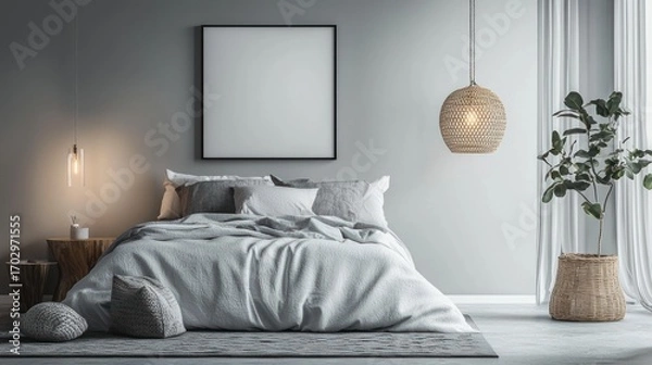 Obraz Empty frame modern bedroom