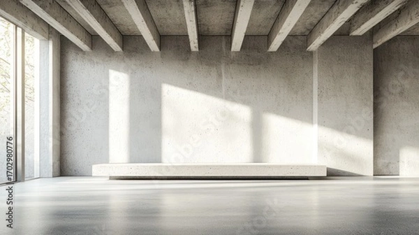 Obraz Modern concrete interior space