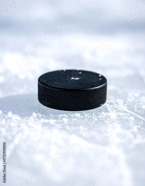 Fototapeta Hockey puck on ice (1)