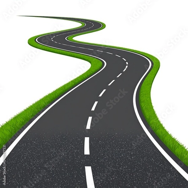 Obraz Winding road through landscape