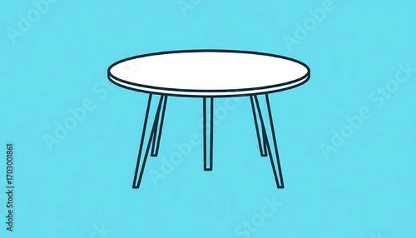 Fototapeta Simple round table graphic