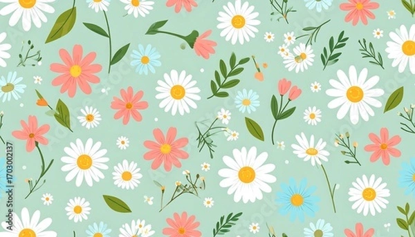 Fototapeta Delicate floral pattern (2)