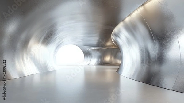 Obraz Metallic tunnel interior