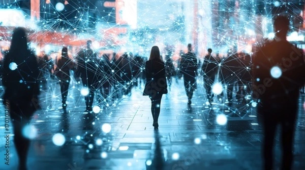 Obraz Urban network people