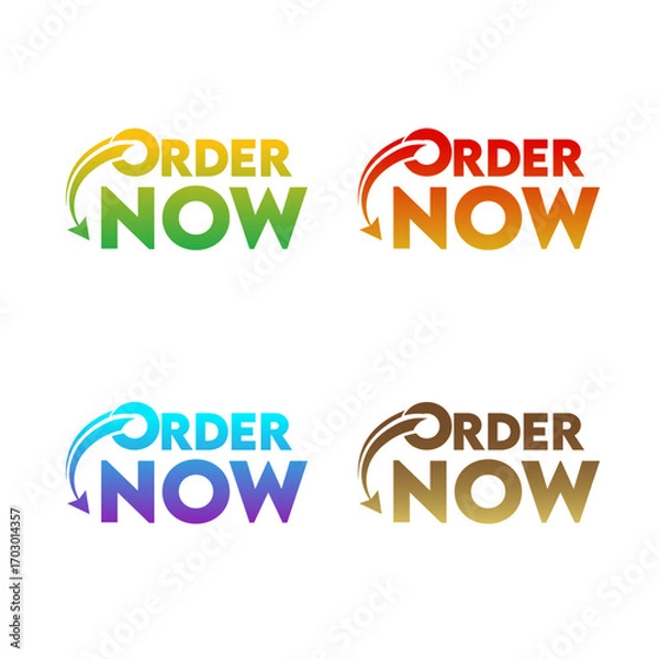 Obraz order now vector design 