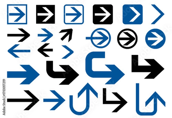 Obraz 視線を誘導するいろいろ矢印です