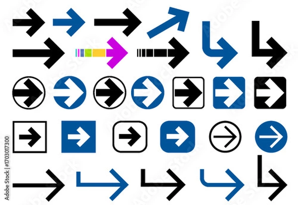 Obraz 視線を誘導するいろいろ矢印です