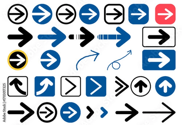 Obraz 視線を誘導するいろいろ矢印です