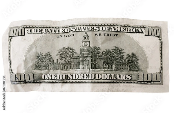 Obraz Hundertdollar Rueckseite