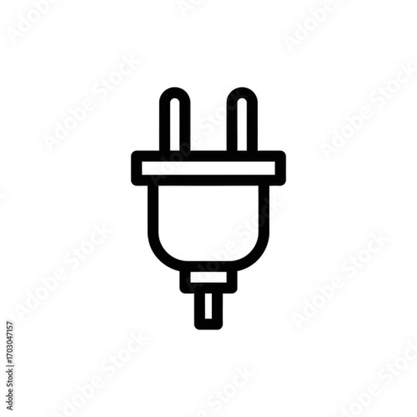 Obraz Electrical plug icon connects devices digitally