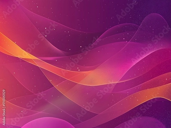 Obraz Cosmic Waves: Abstract Purple Background.