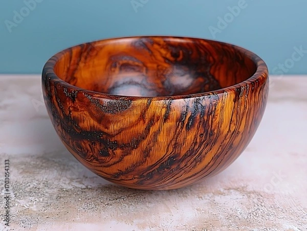 Obraz Rustic Wood Bowl for Studio Shot.
