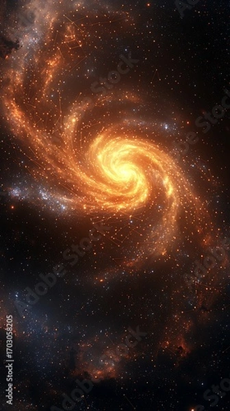 Obraz Cosmic Spiral Galaxy Swirling.