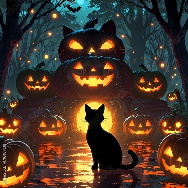 Obraz Halloween concept, October, AI