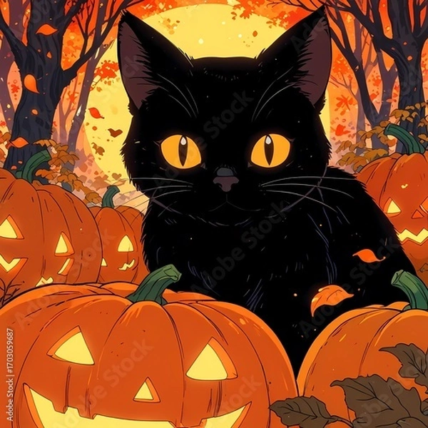 Obraz Halloween concept, October, AI