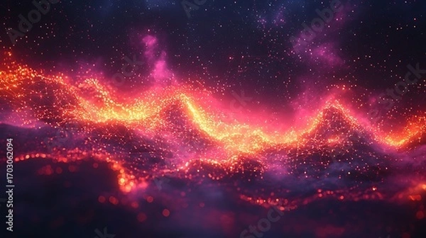 Obraz Cosmic Fire Waves for Nebula Background.