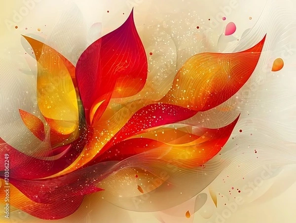 Obraz Autumn Leaves Abstract Art Background. (1)
