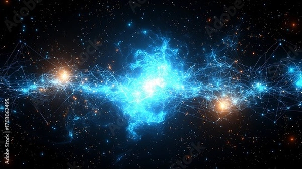 Obraz Cosmic Energy Flow for Nebula Background.