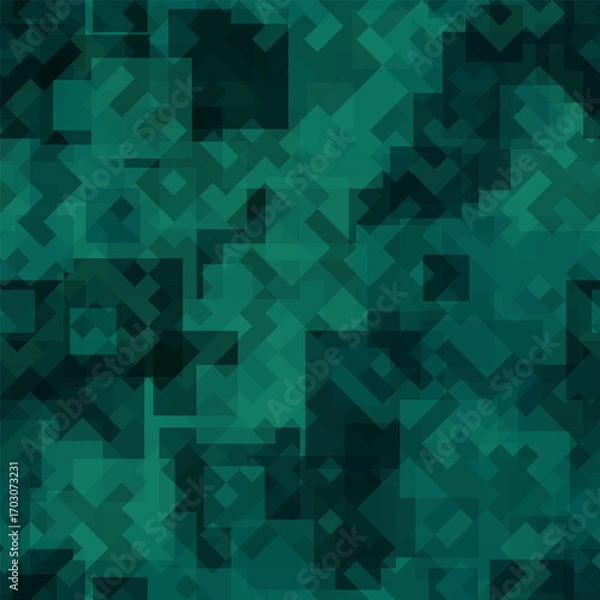 Obraz Seamless vector pattern. Emerald green malachite colors overlap tiles.