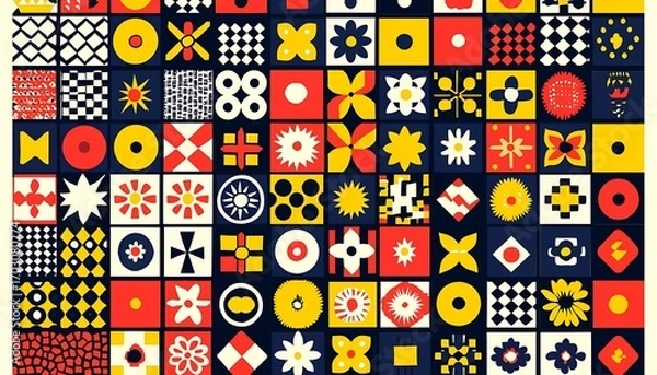 Obraz Abstract Geometric Textile Pattern.