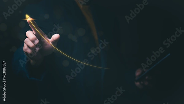 Fototapeta Career Growth and Goal-Oriented Business Startup Ideas Clear Career Direction, and Aiming for Success to Build Sustainable Entrepreneurship and Long-Term Professional Achievement