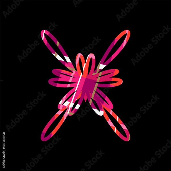 Obraz Butterfly Logo Abstract Ribbon Design style . Beauty Salon Cosmetics Fashion Wedding Logotype concept icon