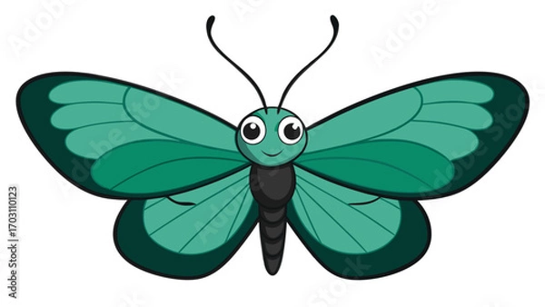 Obraz vector illustration of  isolated green in white  background.