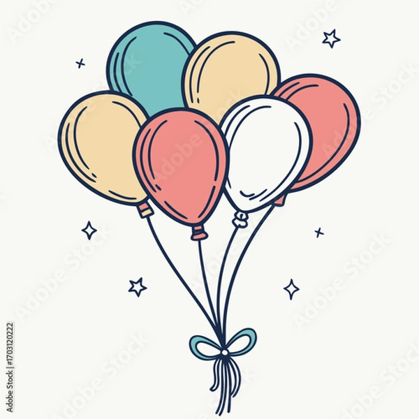 Fototapeta Festive Balloon Cluster 1