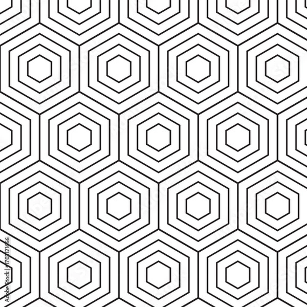 Fototapeta New hexagon blend pattern design art.