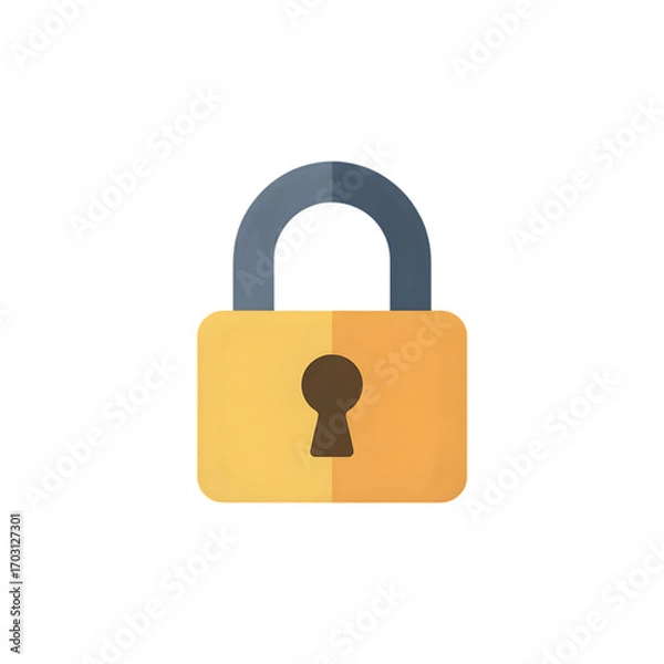 Fototapeta Simple Padlock Icon Security and Privacy Symbol