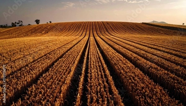 Obraz Golden Wheat Field at Sunset