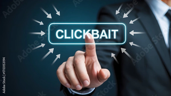 Fototapeta Avoid clickbait, misleading content, and deceptive advertising