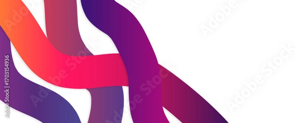 Fototapeta Vector colorful gradient background wave design fluid shape banner
