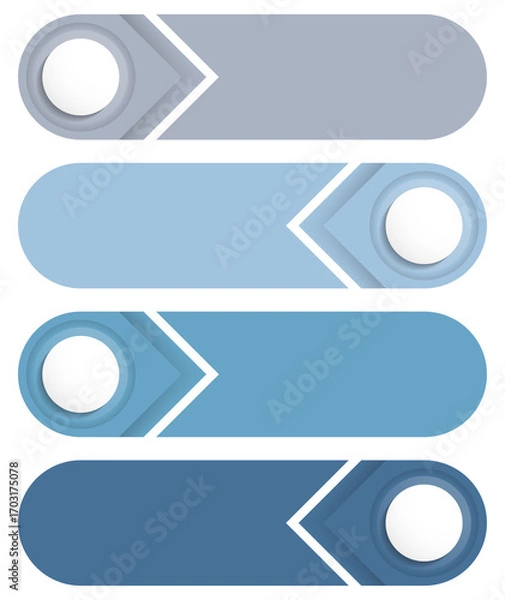 Obraz Business infographic design template with four options or steps, process, workflow template