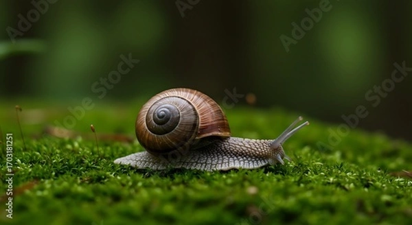 Fototapeta Snail's Pace, Emerald Journey