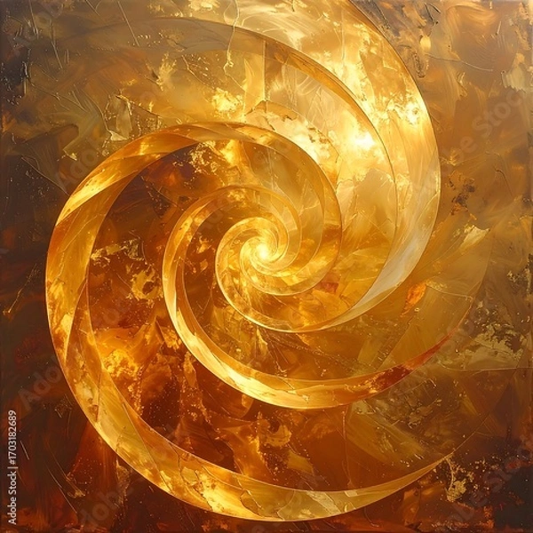 Obraz Golden spiral abstract art