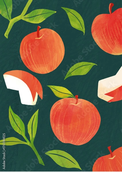 Fototapeta apple-illust