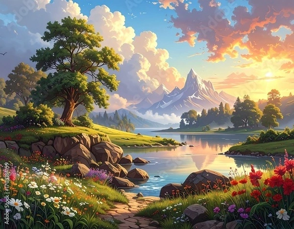 Obraz Sunrise landscape